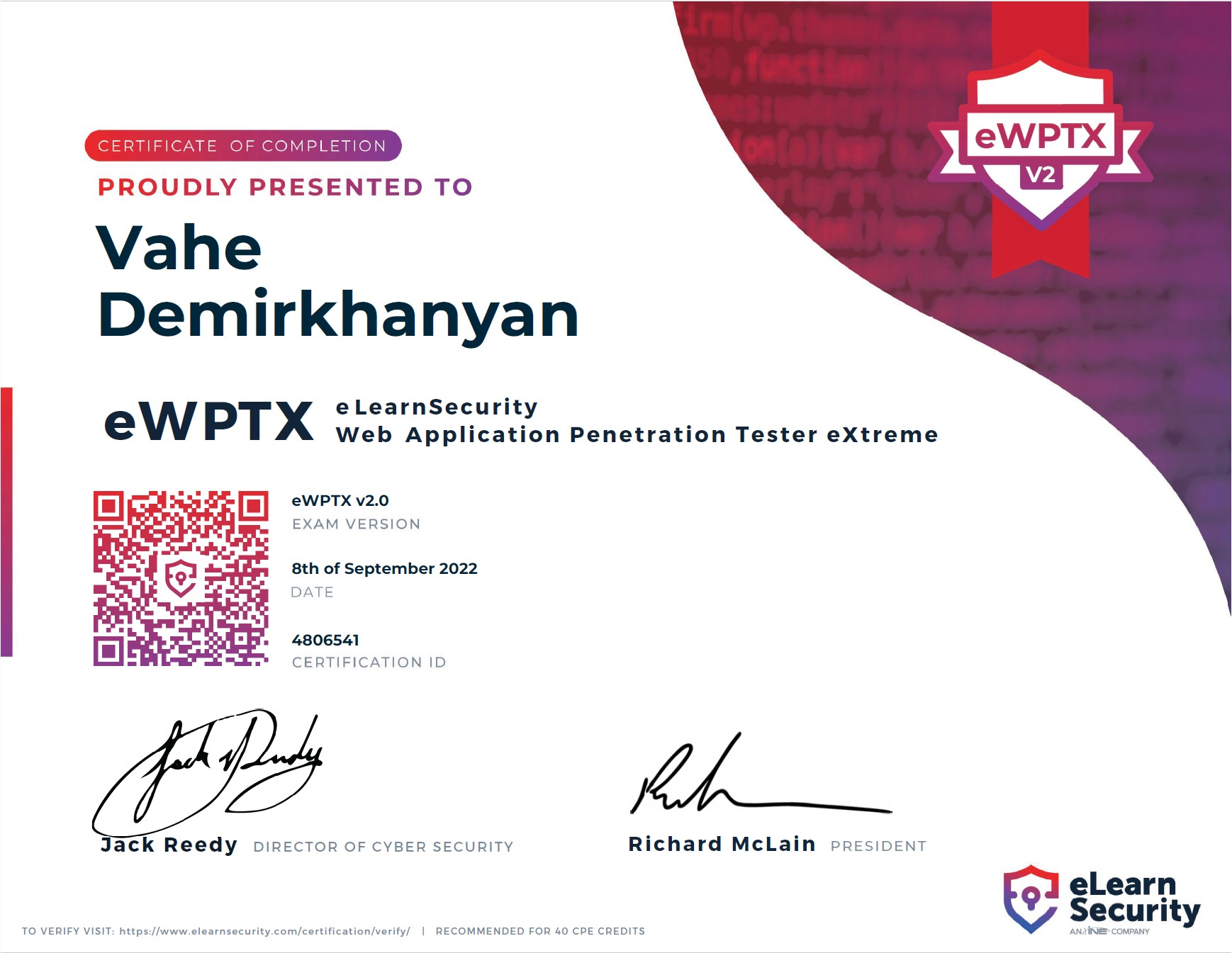 eLearnSecurity Web Application Penetration Tester eXtreme